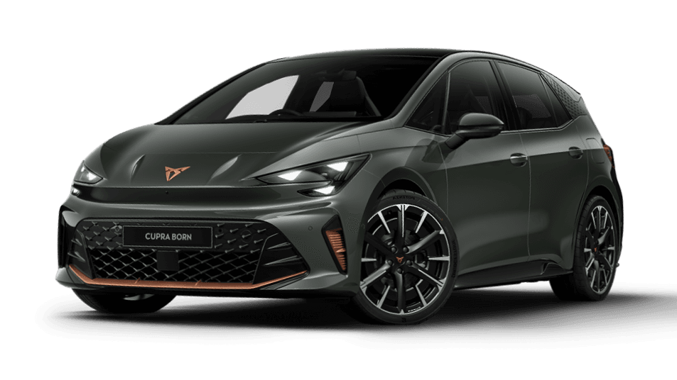 CUPRA Born VZ 79 kWh electric hatchback exterior, front three-quarter view.