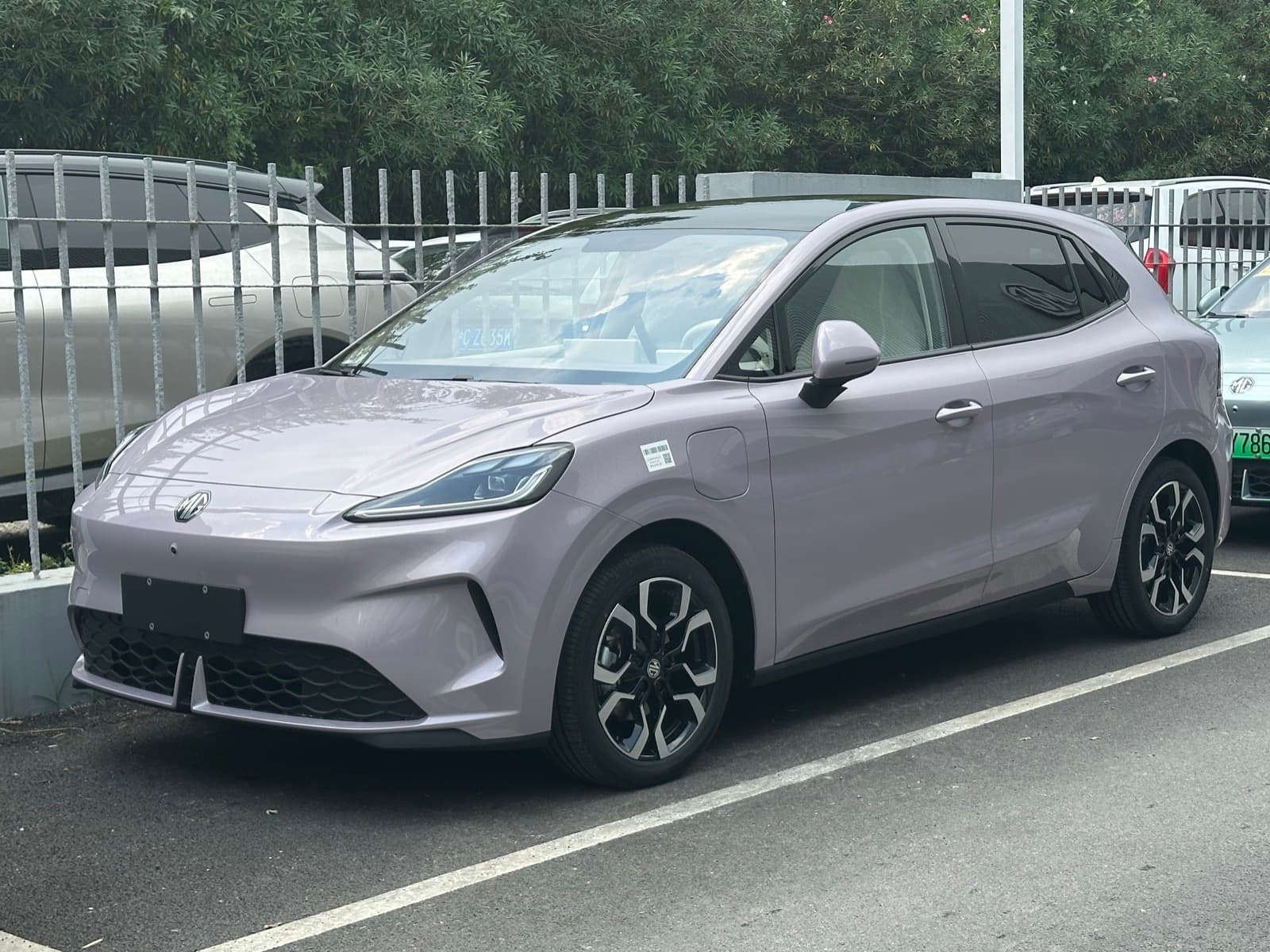 MG MG4 Premium Extended Range electric hatchback exterior, front three-quarter view.